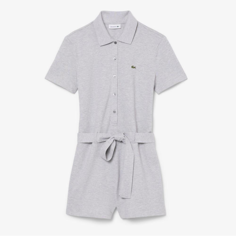 Lacoste Women's Mini Pique Short Sleeve Jumpsuit EF1823-56GCCA