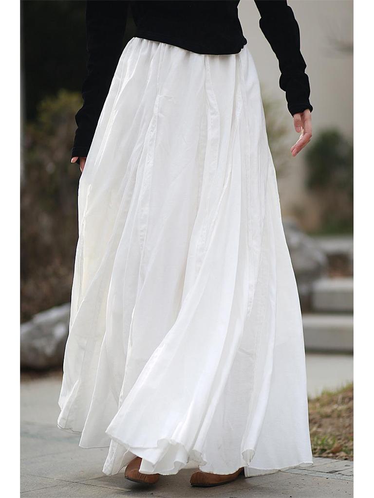 New Style Women's Summer Tencel Zen High Waist Midi Skirt - 4 Colors