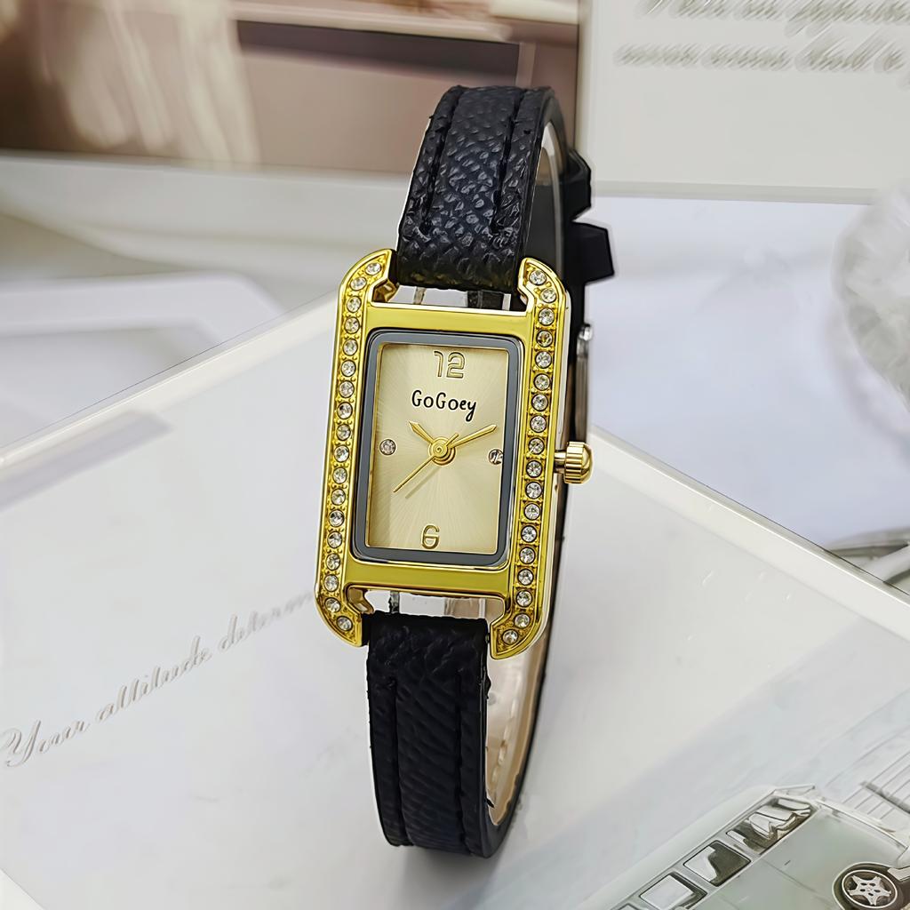 Women Watches Fashion Rectangle Dial Quartz Watch Luxury Leather Strap Wristwatch Ladies Clock Dropshipping Relogio