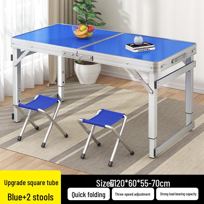 ZISIZ Folding Portable Aluminum Alloy Dining Table