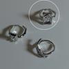 Trendy Geometric Mirror Finish Adjustable Ring Featuring Shimmering Zircon Stones Couples For