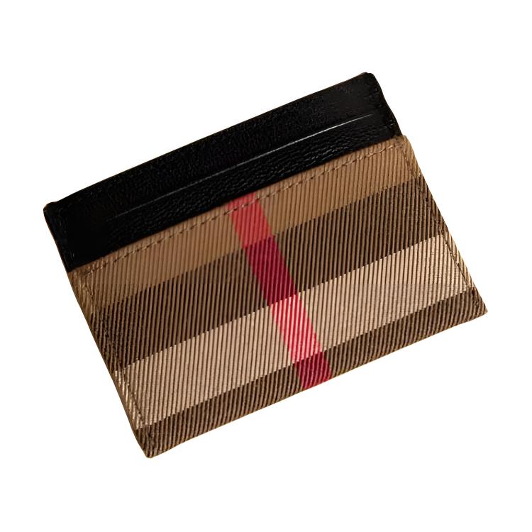 Burberry Portacarte Classico a Quadri in Morbida Pelle e Tela Accessori da Uomo Nero 80840331