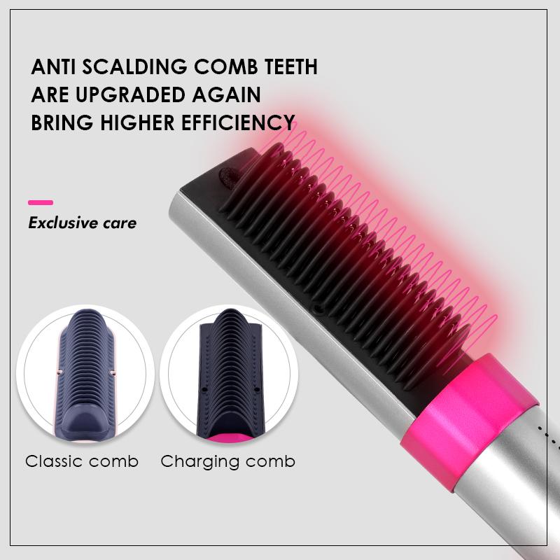 KSKIN KD382 Wireless Electric Hair Straightening Comb 6 Gears Temperature 135-200 for Different Types of Hair and Styling Requirements