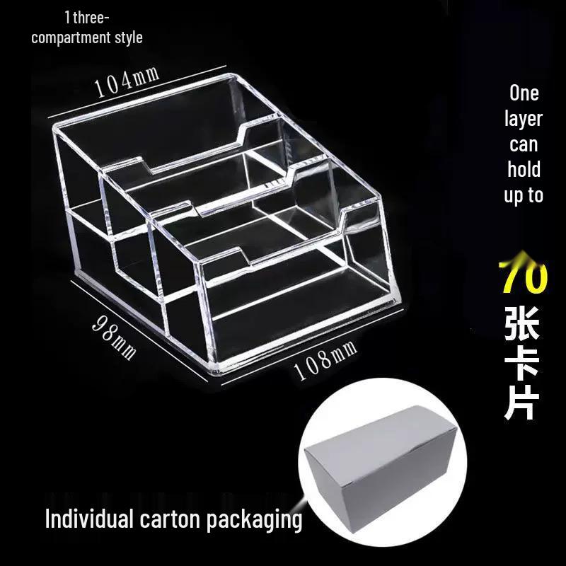 High Transparency Acrylic Business Card Holder Stand for Desktop Display and Storage