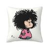Manga Quino Mafalda Cushion Cover Kawaii Cartoon Velvet Luxury Pillows Living Room Decoration