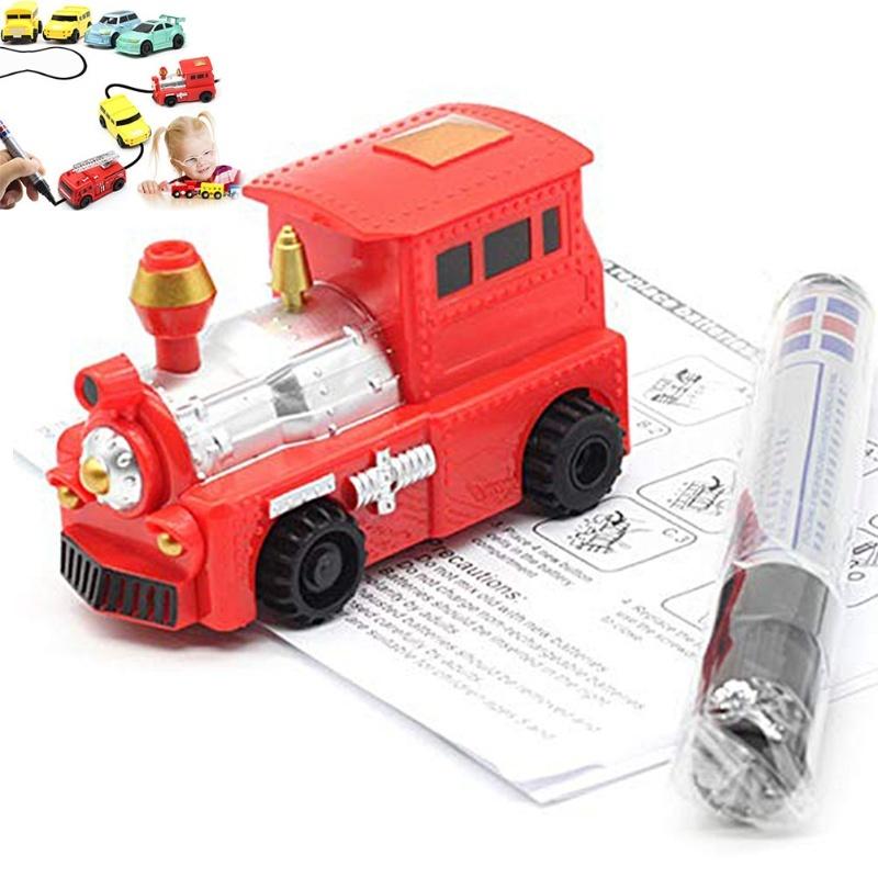 

Fun Pen Inductive Car Truck Follow Any Drawn Black Line Mini Toy Engineering Vehicles Educational Toy білий