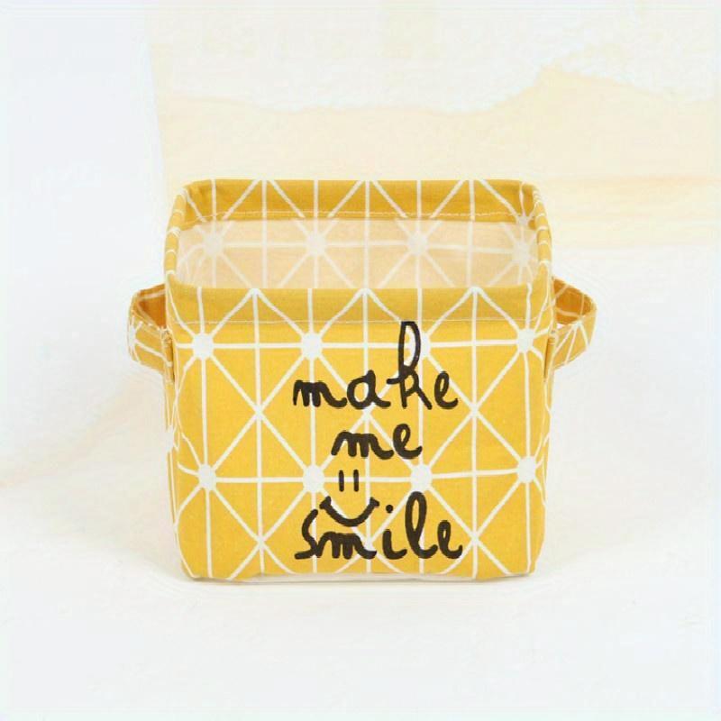 1Pcs of Cotton Linen Storage Box Creative Desktop Debris Storage Basket
