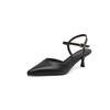 Fashion 2025 Summer Sandals Genuine Leather Fashion Women Shoes Pointed Toe High Heel Women Pumps Cover Toe Sandals for Women Handmade