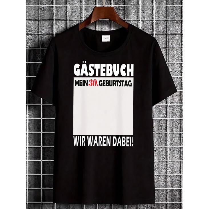 Black T Shirt Guest Book My 30th Birthday We Were There Party Celebration Gift for Men Women Birthday Event Wear