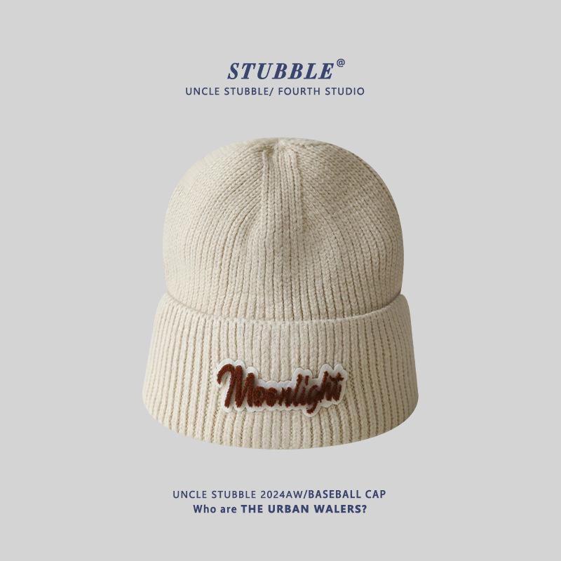 Knitted Hats for Men and Women Autumn and Winter Korean Version  Warm Ear Protection Woolen Hats  Trendy Brand Pullover Hats  Cold Hats