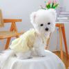 Pet Circle Small and Medium Dog Clothes Pet Supplies Pet Dog Clothes Flowering Yellow Diamond Skirt