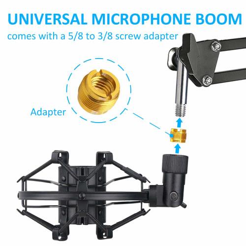 SUNMON SM58 Microphone Shock Mount Holder with Foam Windscreen, Vibration and Noise Absorbing, Pop Filter, Ideal for SM58-LC and SM58-CN Dynamic Micro