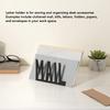 Metal Construction Mail Organizer Cutout Design Hollow Design Mail Holder Modern Style Two-Sided Design Letter Organizer