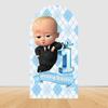 Šťastné narozeniny Boss Baby Oblouk Pozadí Kryt Klučičí Narozeniny Miminkovská Oslava Dekorace Fotografické Pozadí Rekvizity