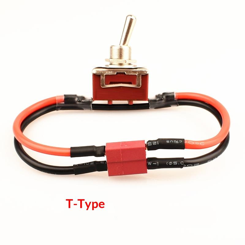 

1Pcs Toggle Switches Large Current High Load Switch With XT30 XT60 XT90 T Plug Power On-off For RC Airplane ESC Motor Adapter