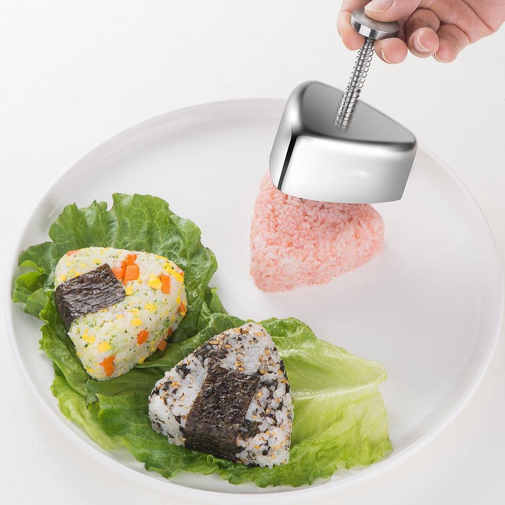 304 Stainless Steel Onigiri Mold - Japanese Triangle Sushi Rice Ball Maker Tool