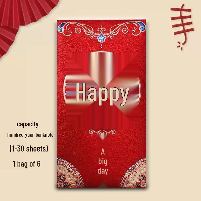 Lyckliga Rödkuvert för Nyår och Bröllop - Blandade Storlekar