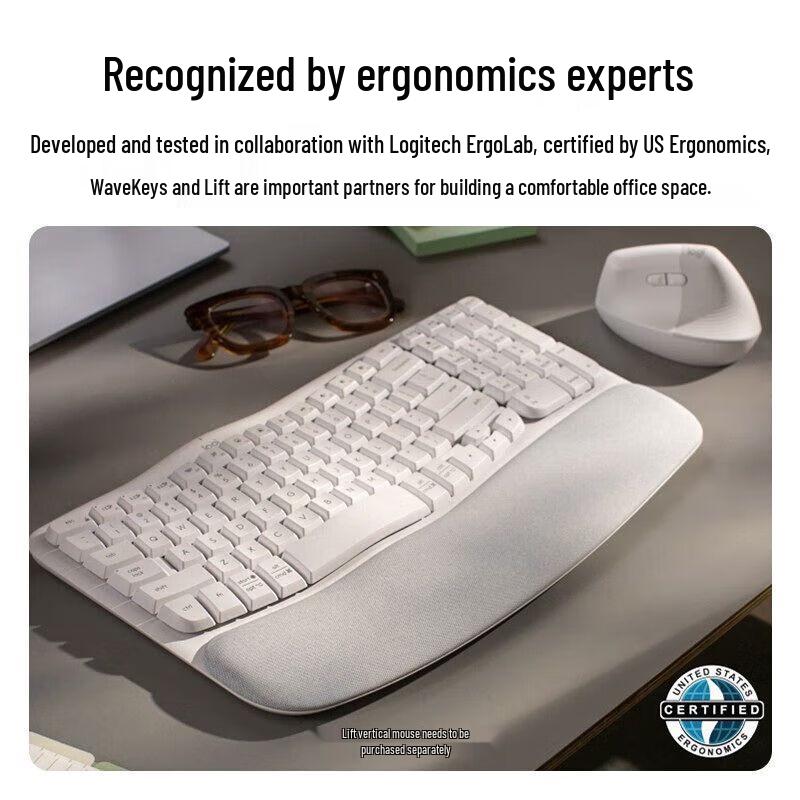 Logitech Wave Keys Ergonomic Wireless Keyboard