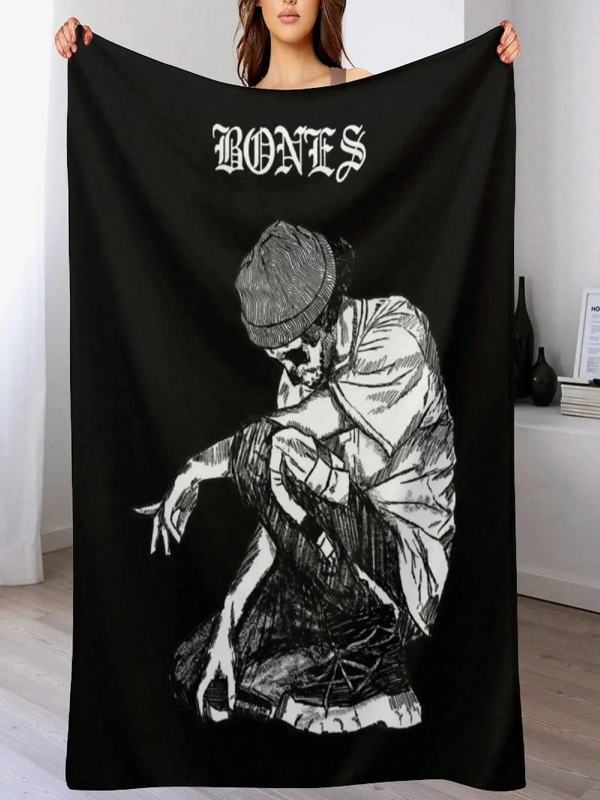 Drawn Up Sesh Bones Premium Throw Blanket Decorative Throw Anime Halloween Beautifuls Blankets 75X95CM