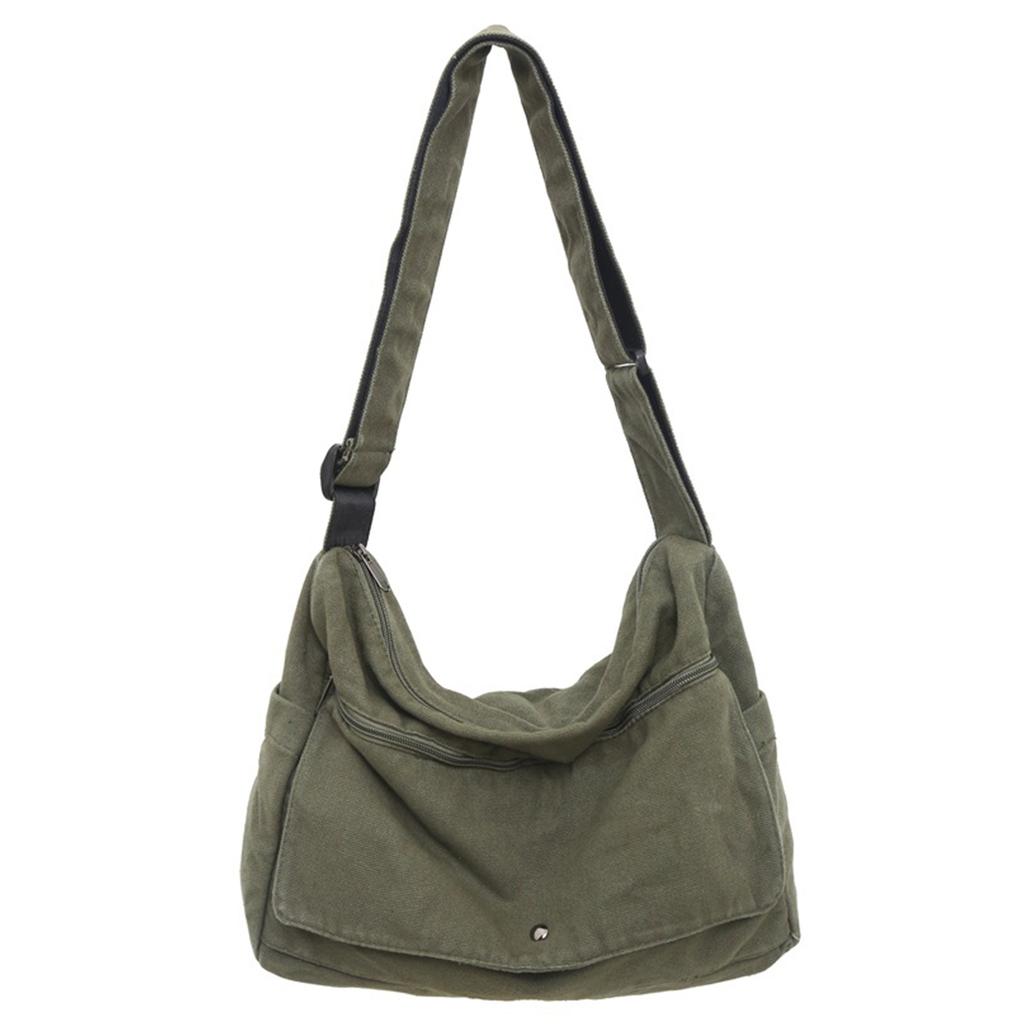 Chic Canvas Shoulder Bag for Women Girls Elegant Crossbody Messenger Bags for School Travel