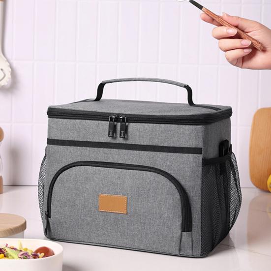 Auslaufsichere Picknicktasche mit großem Fassungsvermögen, 3-lagigem Isoliersystem, verstellbaren Gurten, Lebensmittel-Organizer-Tragetasche