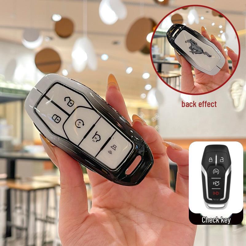 Compatible with Ford Edge, Mondeo, Taurus Smart Key Shells & Lincoln Mustang Remote Key Metal Shells
