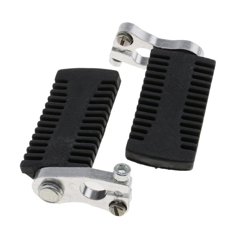 1 Pair Motorcycle Rear Foot Pegs Rests Pedals Footpegs for 47cc 49cc Mini Pocket Bike Motorcycle Metal Pedal Pads