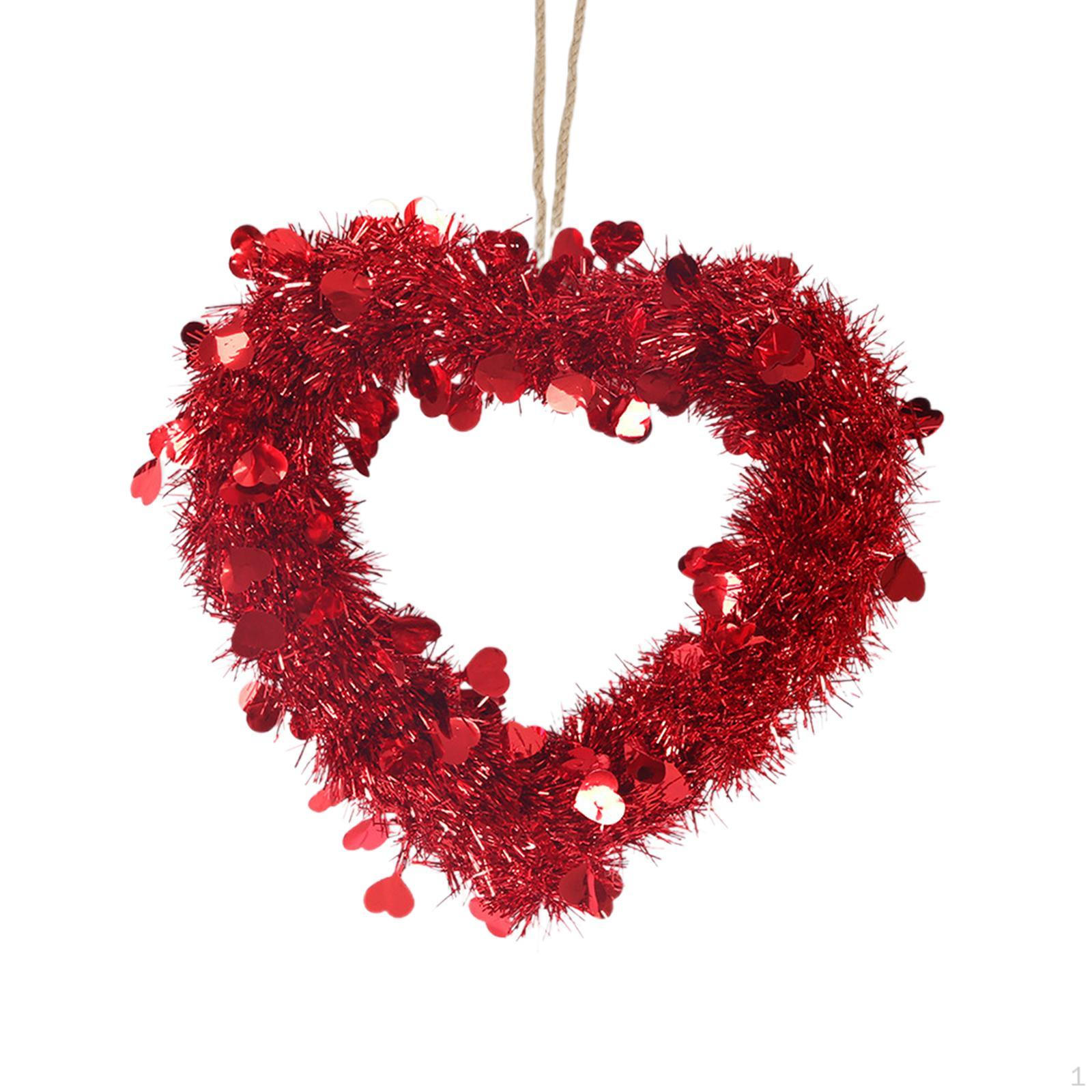 

Венок в форме сердца на День святого Валентина, декоративный фон, украшение для двери, искусственная гирлянда Red M