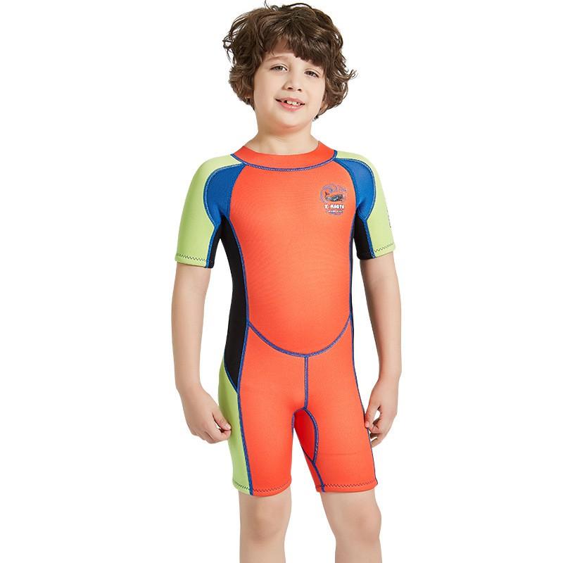 2.5MM Diving Suit Children Boys Sunscreen Jellyfish Swimsuit One-piece Thick Warm Snorkeling Surfing