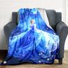 1Pc Blue Dress Fantasy Castle Blanket Soft And Comfortable Casual Warm Camping Travel Christmas Halloween Xmas Gift M924277