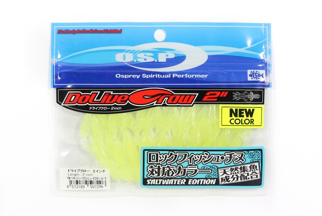 OSP Soft Lure Dolive Craw 2 Inches Salt W-174 (7296)