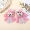 Children's gloves winter warm kindergarten baby five-finger gloves boys and girls finger thickened fleece cold moisture