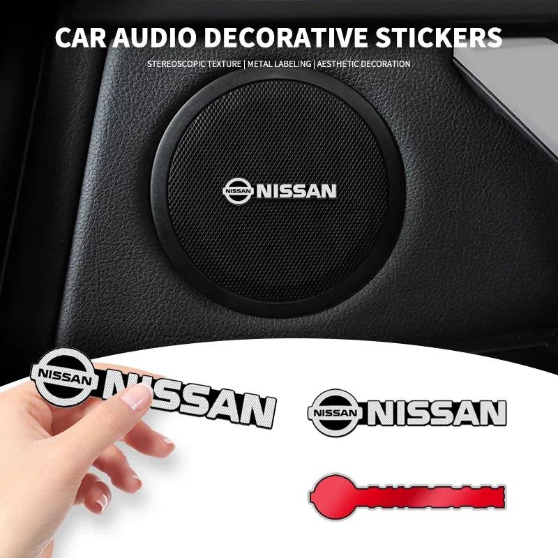 2/4ks Autopříslušenství Auto Audio Hliníkové Reproduktory Stereo Samolepky Pro Nissan Qashqai Tiida j10 j11 2019 Stylingové Příslušenství