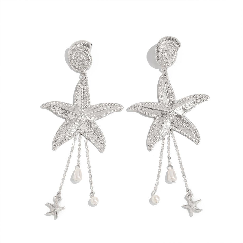Ocean Style Design Drop Earrings Glossy Texture Smooth Surface Drop Earrings for Birthday Stage Party Show Balls
