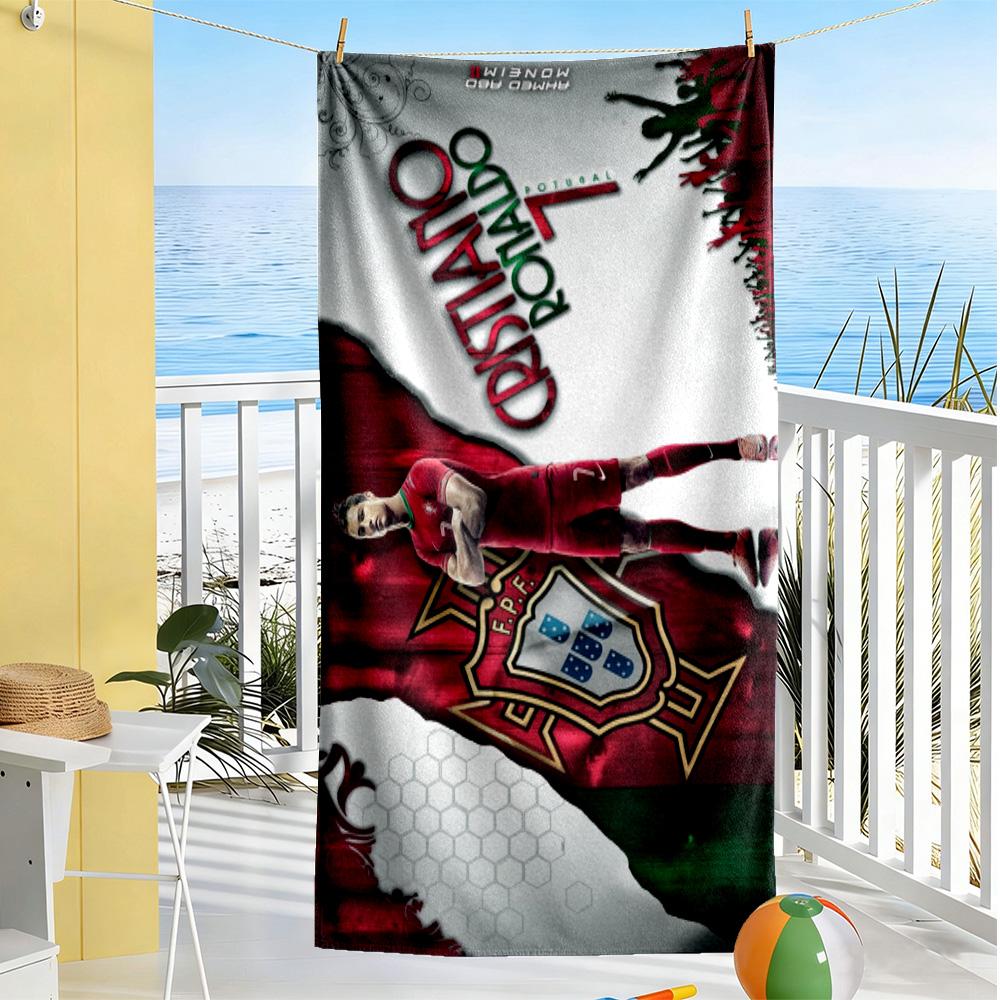 Football Players Action Beach Towel Soft Durable Quick-Dry Comfortable Lightweight