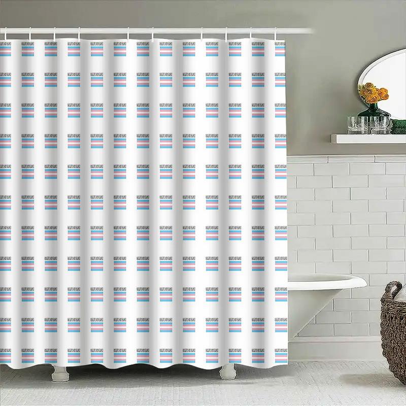 Bathroom Shower Curtain Waterproof Vintage Floral Pattern Fabric Decor Set Washable Liner