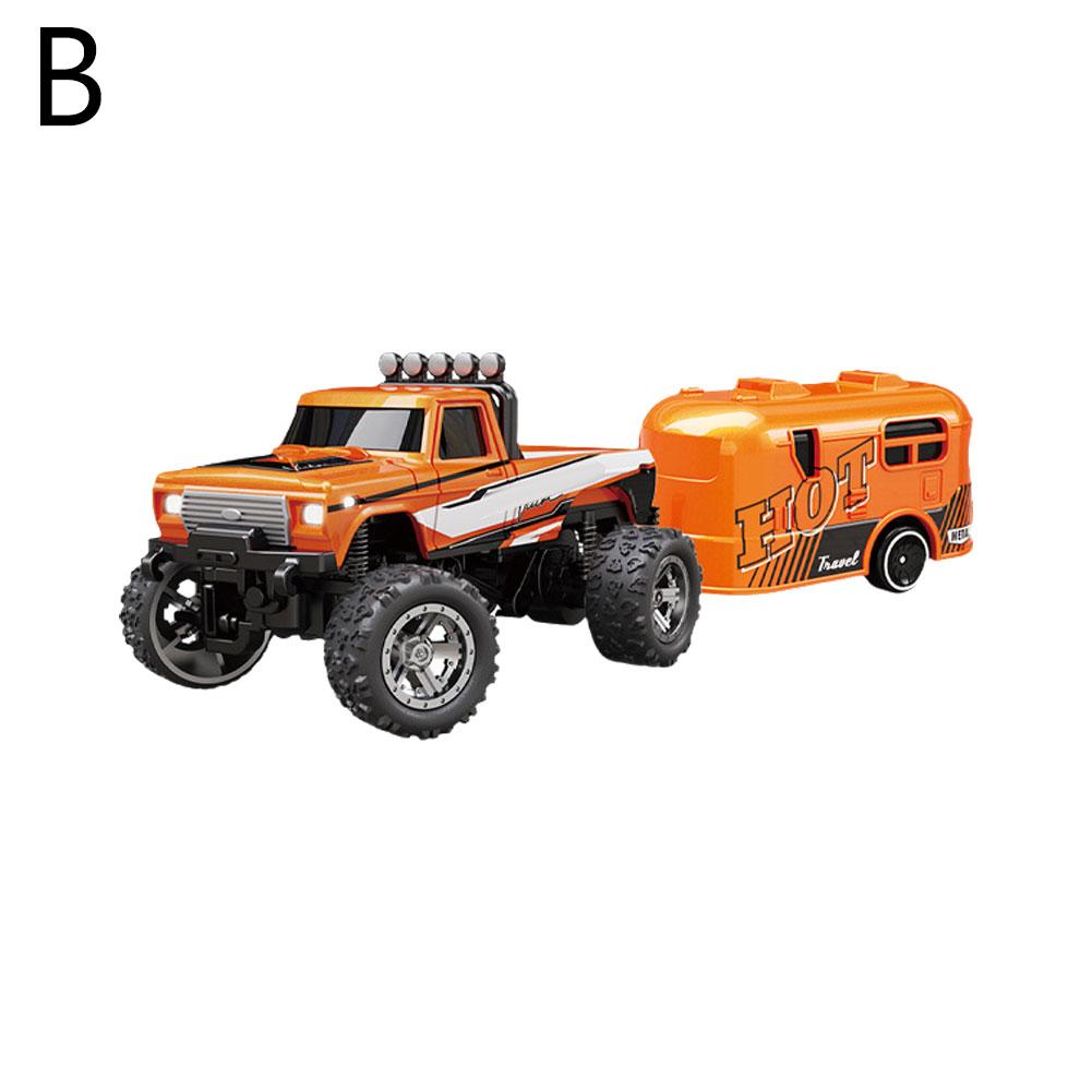 1:64 High-speed Mini RC Car Alloy Appearance Cool Lights Shock Absorption Off-Road RC Monster Truck Children's Gift