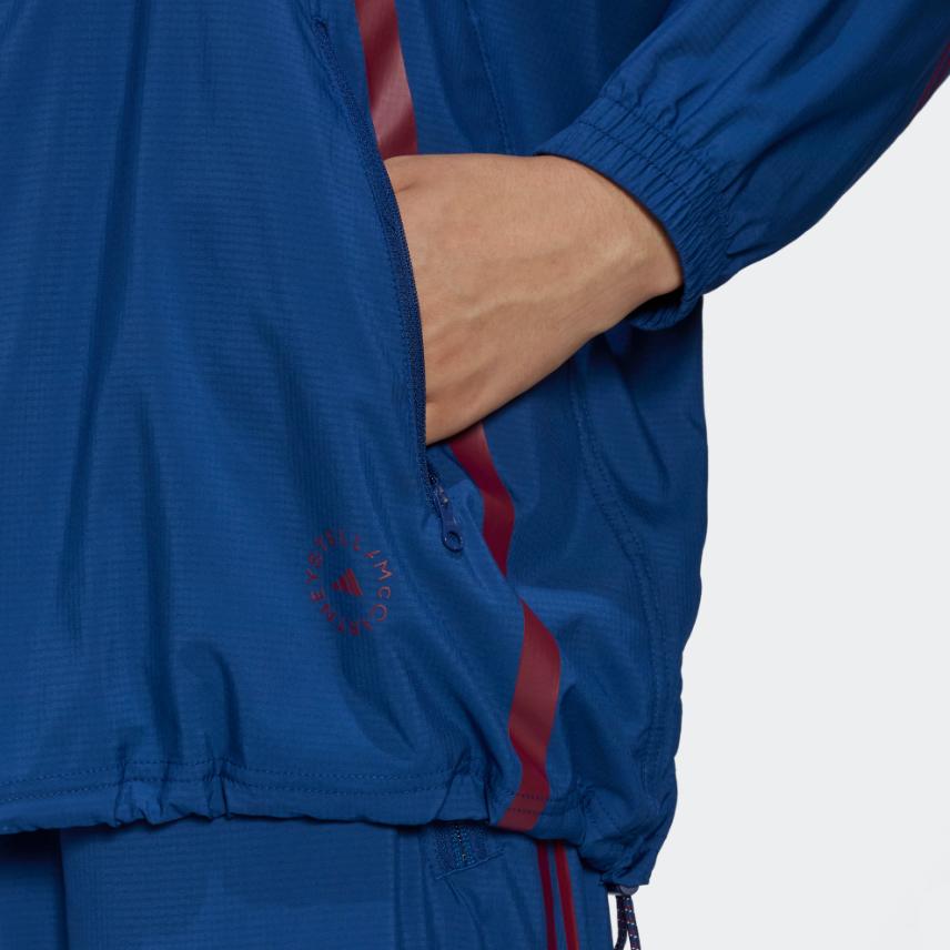 Adidas Stella McCartney Solid Color Sports Jacket Women Outerwear Royal-Blue HI6131