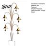 Decorative Metal Floral Bells Bluebell Flower Wind Chime Stake Iron Garden with Ground Artistic Balcony Hanging Accents Rustic Bell Outdoor