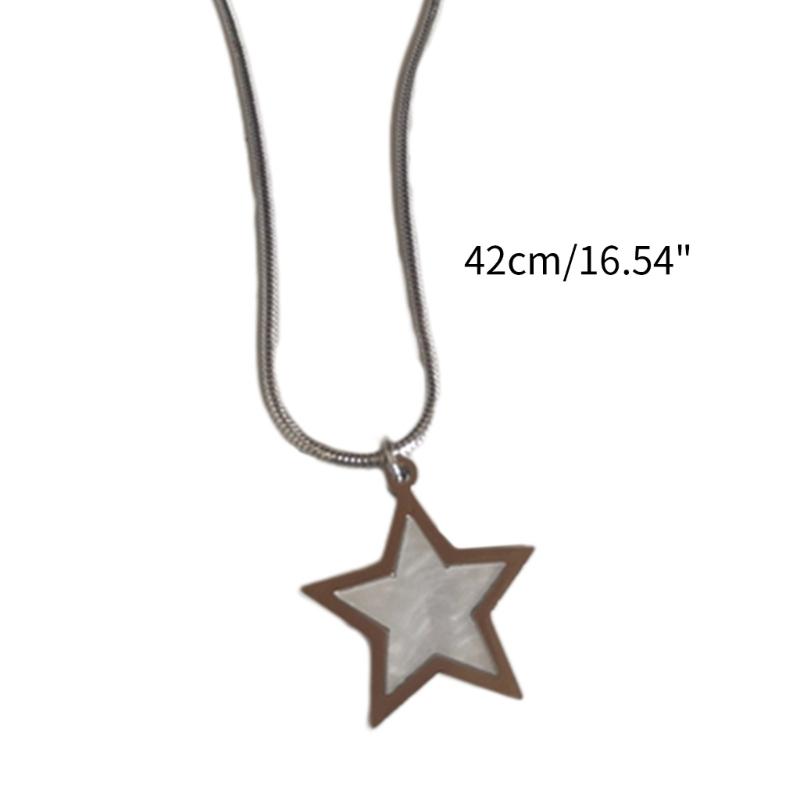 Pendant Necklace Y2k Neck Jewelry Star Pendant Choker Chain Choker Chain Necklaces Alloy Material Birthday Gift for Girl
