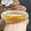 Treated Yellow Jade Bangle for Women - Chicken Fat Ice Jade Bracelet from Myanmar