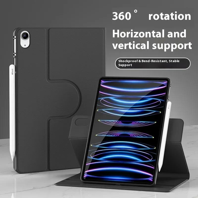-360° Rotation Case For Ipad A16 11th Air Pro 11 12.9 13 5 4 3 2 9.7 M3 Smart Funda iPad 10th 10.9 9th Gen Mini 7 8.3 10.2 Cover