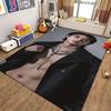 Idol Jin Stylish Black Fashion Indoor Rug Soft Texture Nonslip Carpet For Bathroom Kitchen Home Party Decor Valentine'S Day Gift