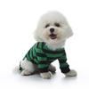 Pet Dog Pajamas British Style Striped Clothes Small Dogs Schnauzer All
