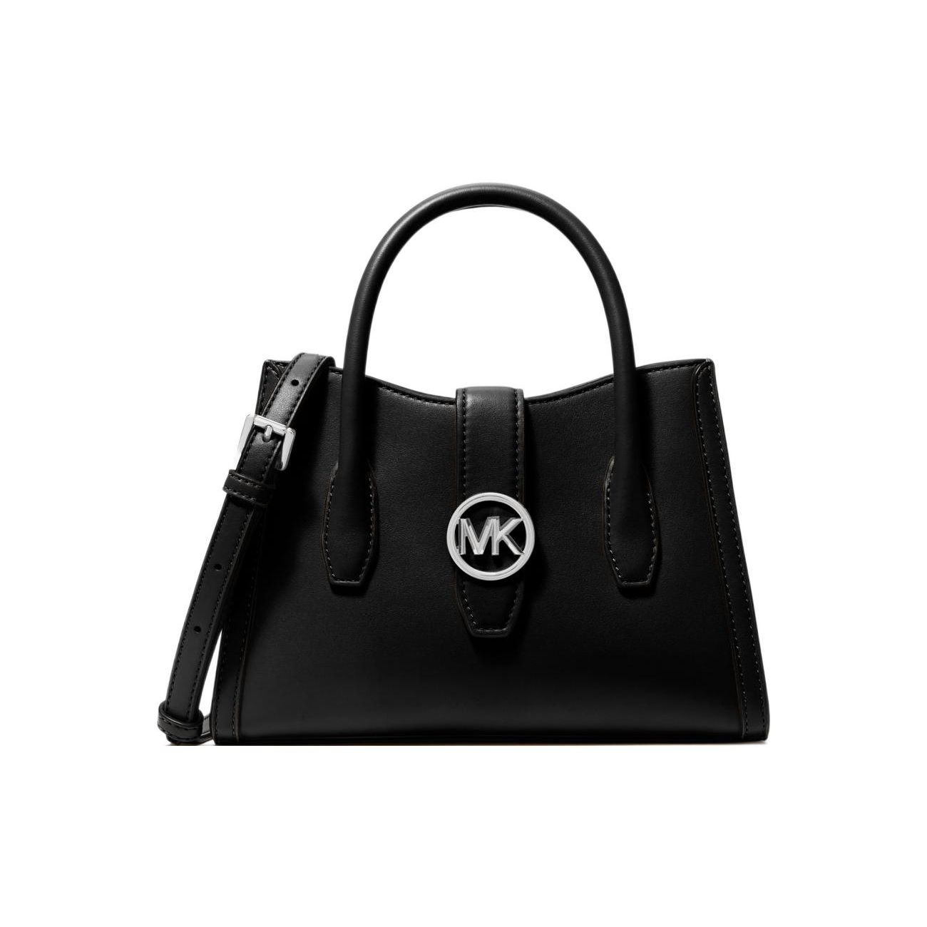 

Michael Kors MK Gabby Silver Letter Logo Lock Back Pocket Zipper Closure Handbag Women Handbags Black 35S3S5GS5O-001 Basic Set (Bag+Dust Bag)