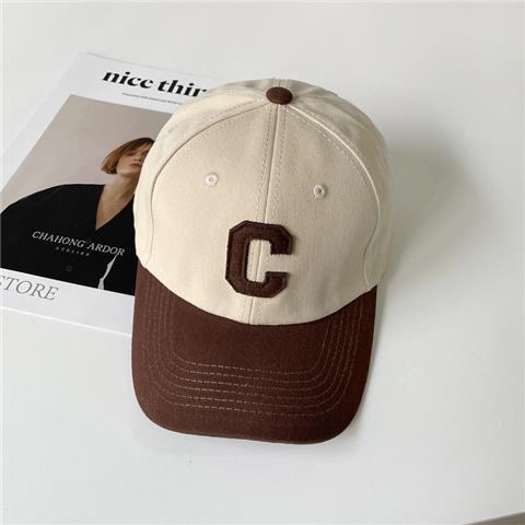 Schirmmütze Damen C-Buchstabe Paar Trend Großer Kopf Modehut Herren Frühling Internet-Berühmtheit Sport Sonnenschutz Baseballkappe