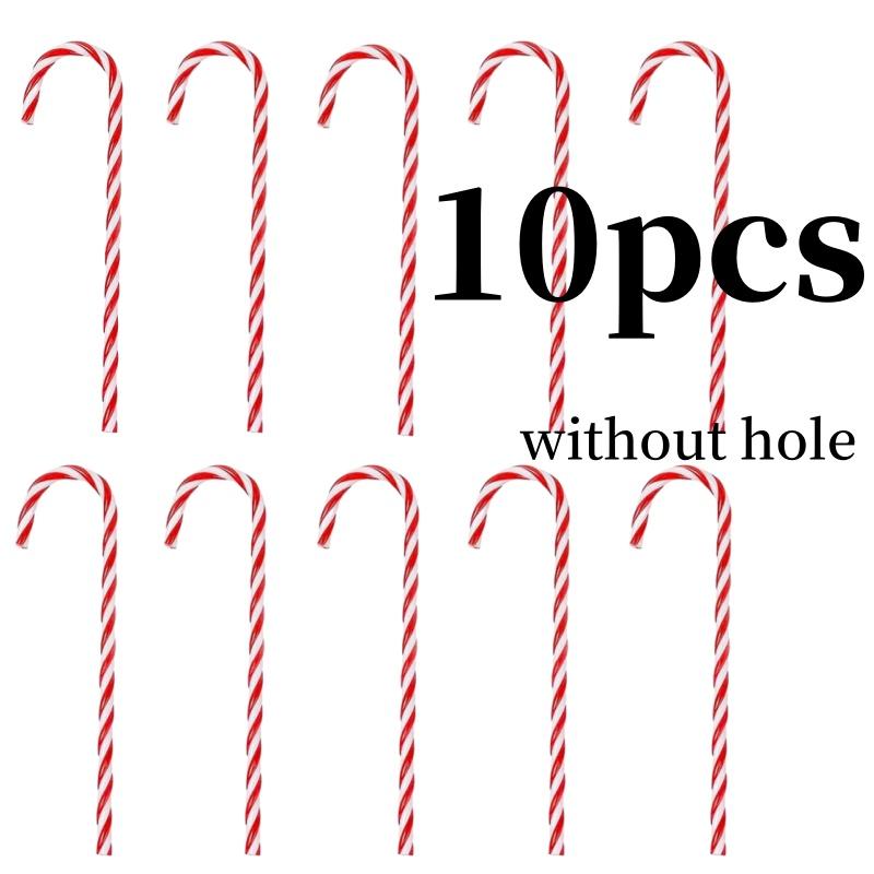 

10 шт. Рождественская подвеска в виде леденца, ослепительные красные и белые конфетные палочки, подвесные украшения для самостоятельного украшения дома на рождественскую вечеринку
