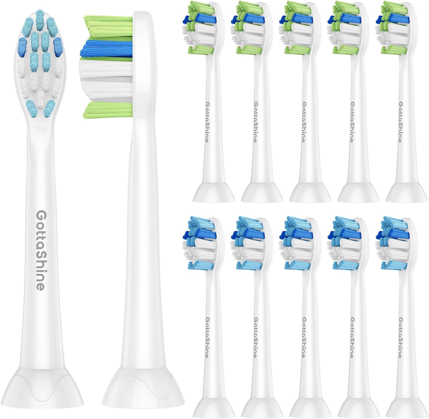 Toothbrush Heads for Philips – Plaque Control Toothbrush Heads Compatible with Click-on Electric Toothbrush United States