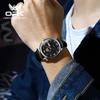 OPK 6014 Fashion Simple Man Watch Leather Strap Dual Calendar Waterproof Original Quartz Men's Wristwatch