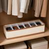 Scatola portaoggetti organizer per cinture a 6/12 scomparti, stile pelle, organizer per cassetti dell'armadio per cinture, cravatte, sciarpe, accessori